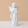 Молитвенный ангел, статуэтка ангела-хранителя, белая крылатая фея, скульптура, домашний офис, книжная полка, украшение для рабочего стола, орнамент
