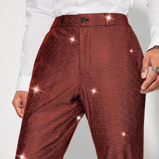 Мужские блестящие брюки с пайетками, брюки в стиле ретро с эластичной резинкой на талии, широкие брюки для ночного клуба, дискотеки, выступления на сцене, хип-хоп-бара