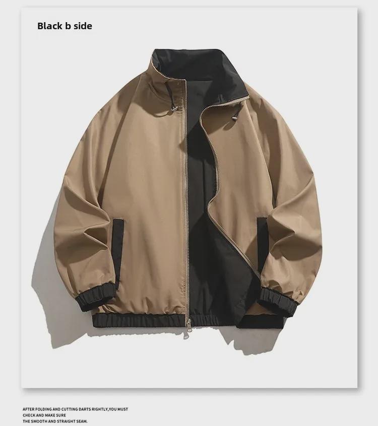 Мужская повседневная куртка с воротником-стойкой, осень 2024 г.