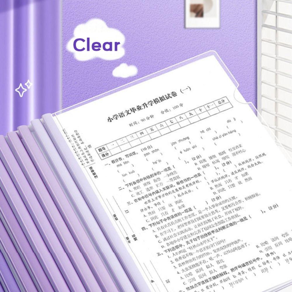 10 шт./комплект Вытяжной стержень Папка для файлов формата А4 Водонепроницаемый Офисный органайзер для документов Зажим для хранения контрольных работ Студенты