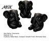 Artistic Tabletop Sculptures 3Pcs Elephants Figurine, 3D Printed No See Hear Speak Elephant Contemporary Bookshelf Ornaments Statues, Minimalist
