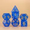 Glitter Dice 7PCS Polyhedral DND Dice Table Board Playing Game for Bar Club Party