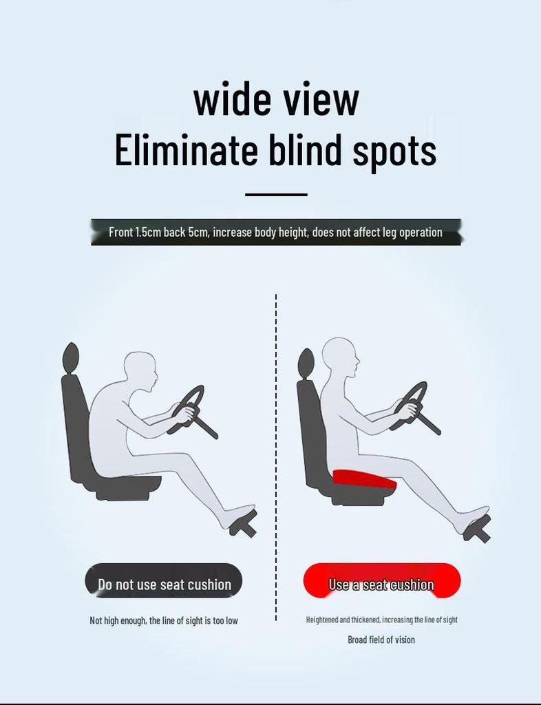 Cross-Border Memory Foam Car Seat Cushion - Matte, No Decoration, Bread Edge Design