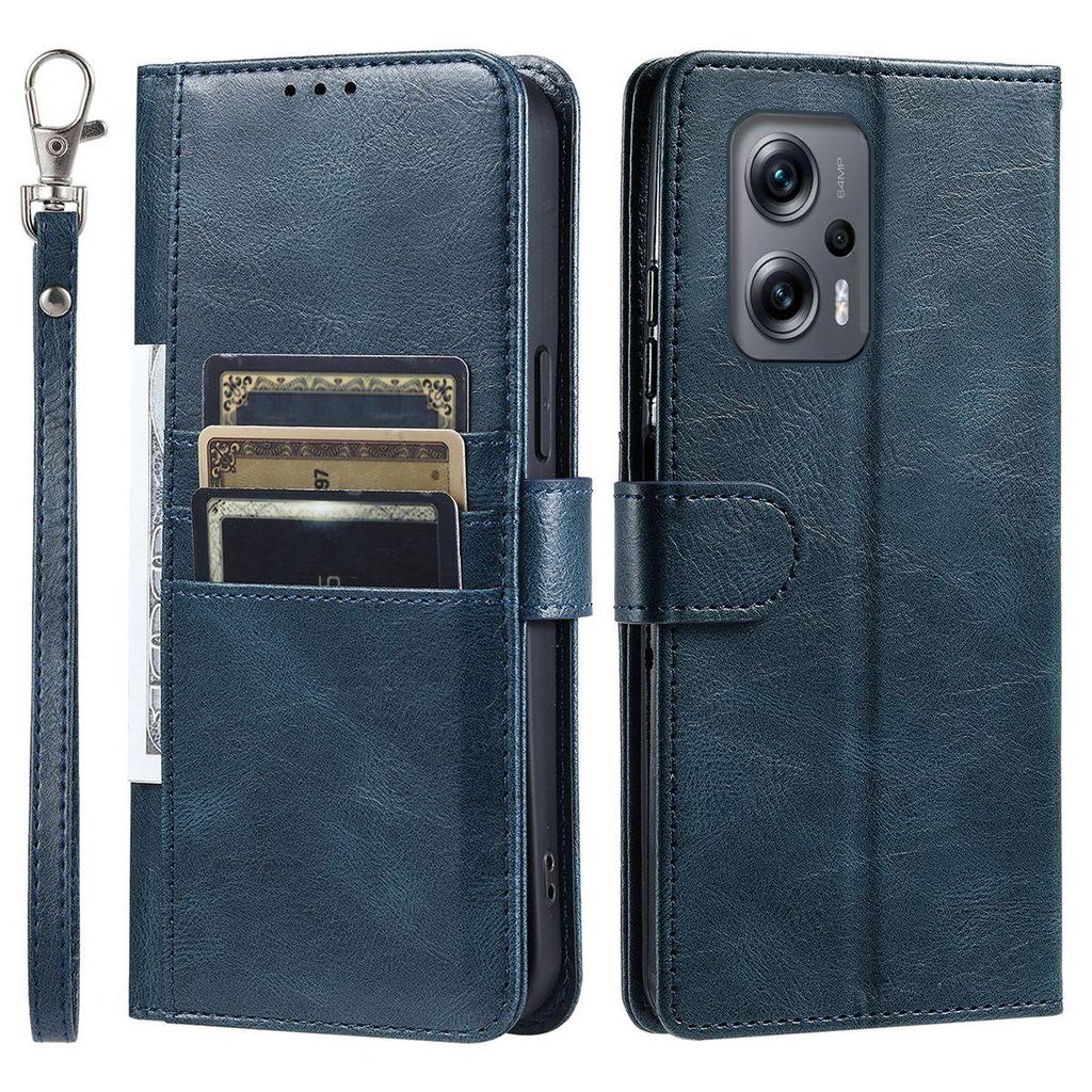 Cover for Xiaomi POCO X4 GT Retro PU Leather Flip Wallet Phone Case Multi Card Slots