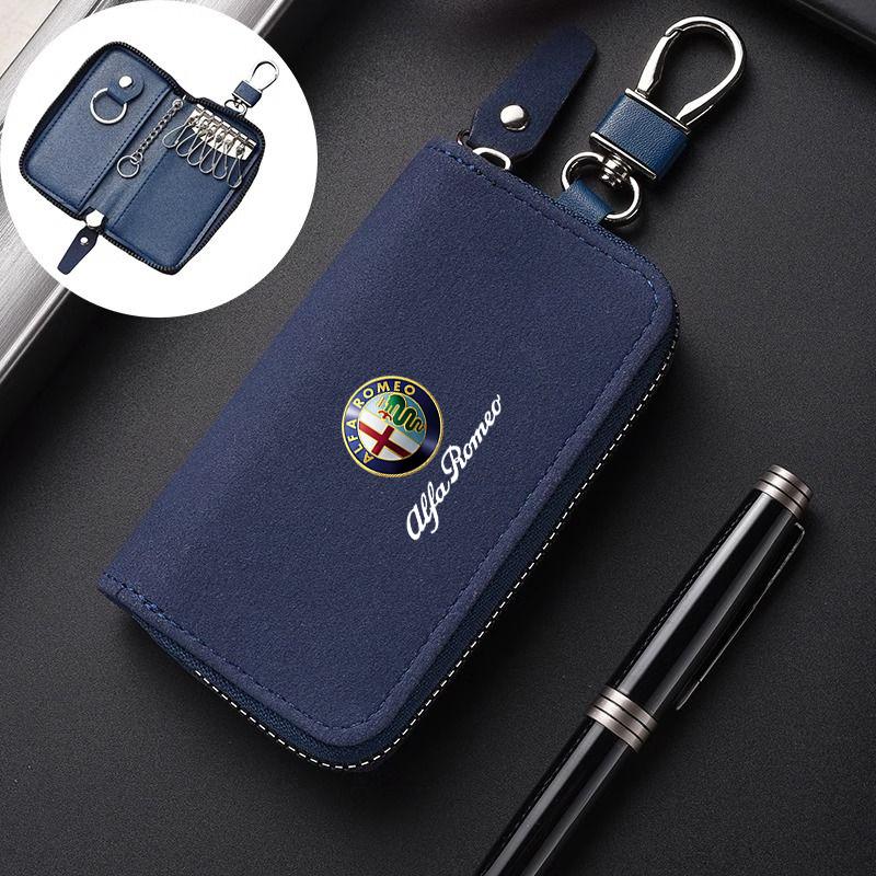 XTXG4 Car Key Bag Keychain Storage Box For Alfa Romeo Giulia Stelvio Giulietta 156 159 147 Mito Tonale Brera Di Auto Accessories