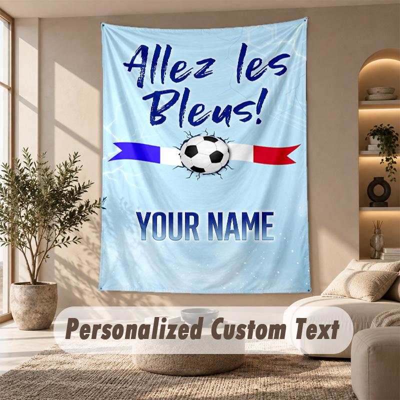 Tapestry Custom Name Text, Wall Hanging Tapestry Home Room DecorFrance national football team