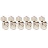 Musiclily Pro 6-Piece Locking Tuning Pegs with 2-Pin 18:1 Gear Ratio, Hex Buttons, for Fender Strat, Telecaster, and Electric Guitars, Nickel