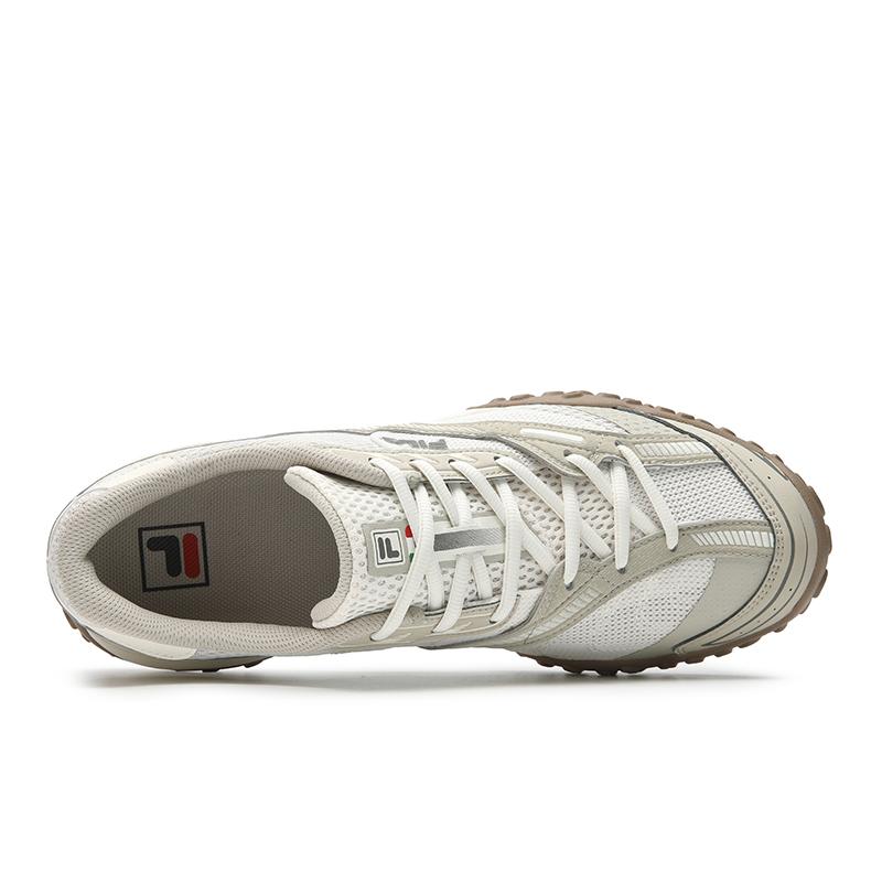 Fila Износостойкие, дышащие, легкие низкие повседневные туфли мужские Кокосовое молоко Белый/Пеликан Коричневый F12M622114FCW