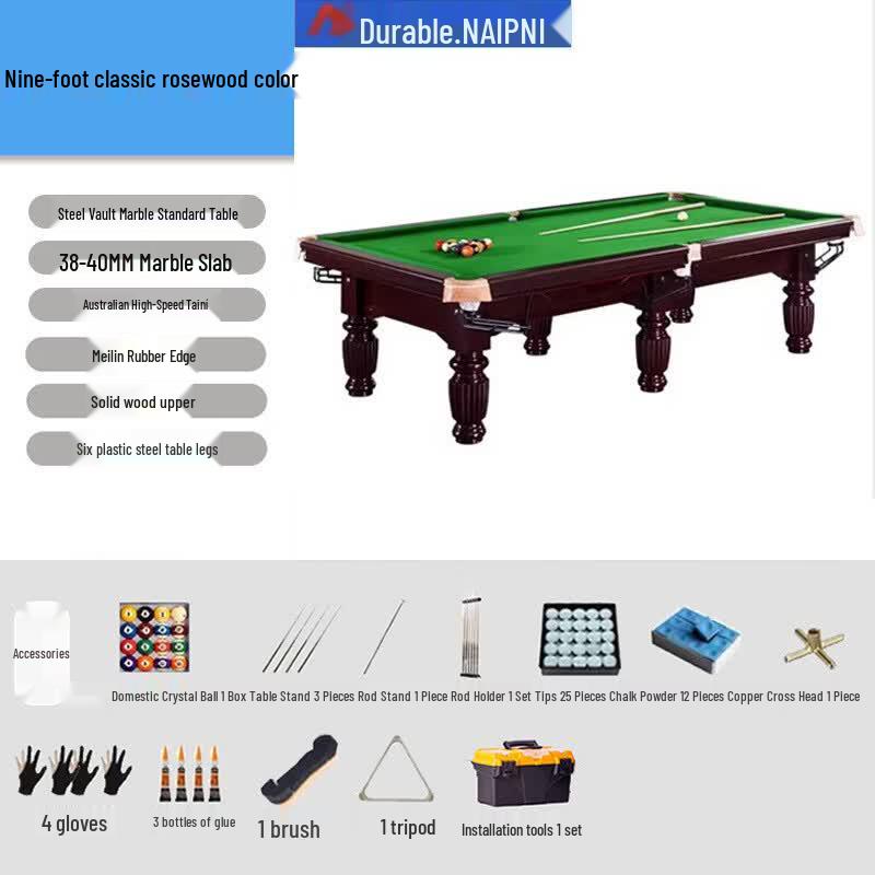 NAIPNI Chinese 8-Ball Pool Table (Standard Tournament Grade)