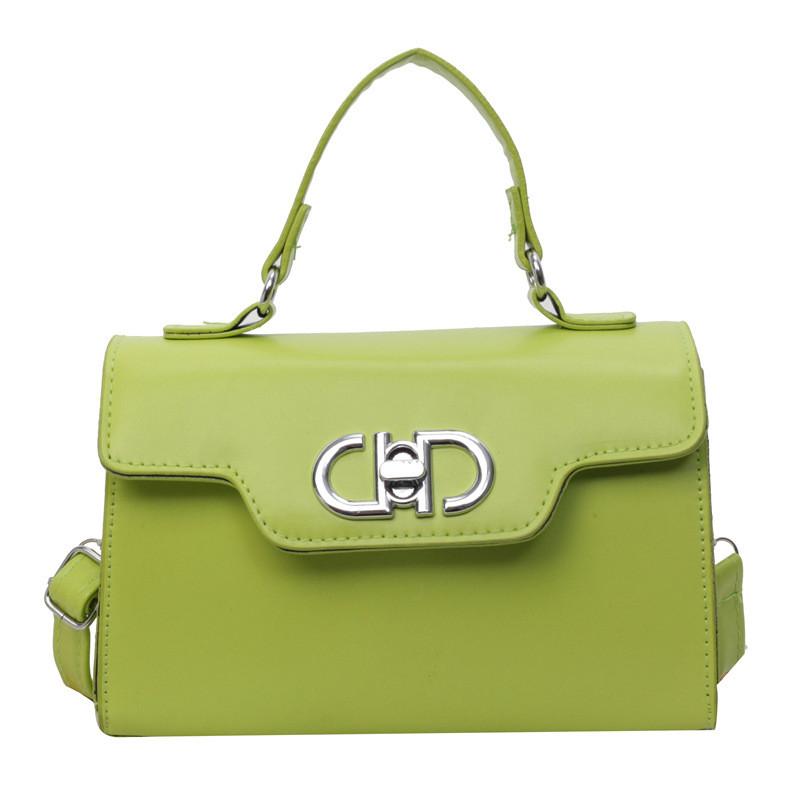 Crossbody Fashion Shoulder Bag With Solid Color Design And Silver Buckle