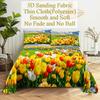 Tulip Bed Sheets Set With Pillows Case Flowers Bedsheet With Pillowcase 2 Pcs 3Pcs For Single Double Beds King Full Twin Size