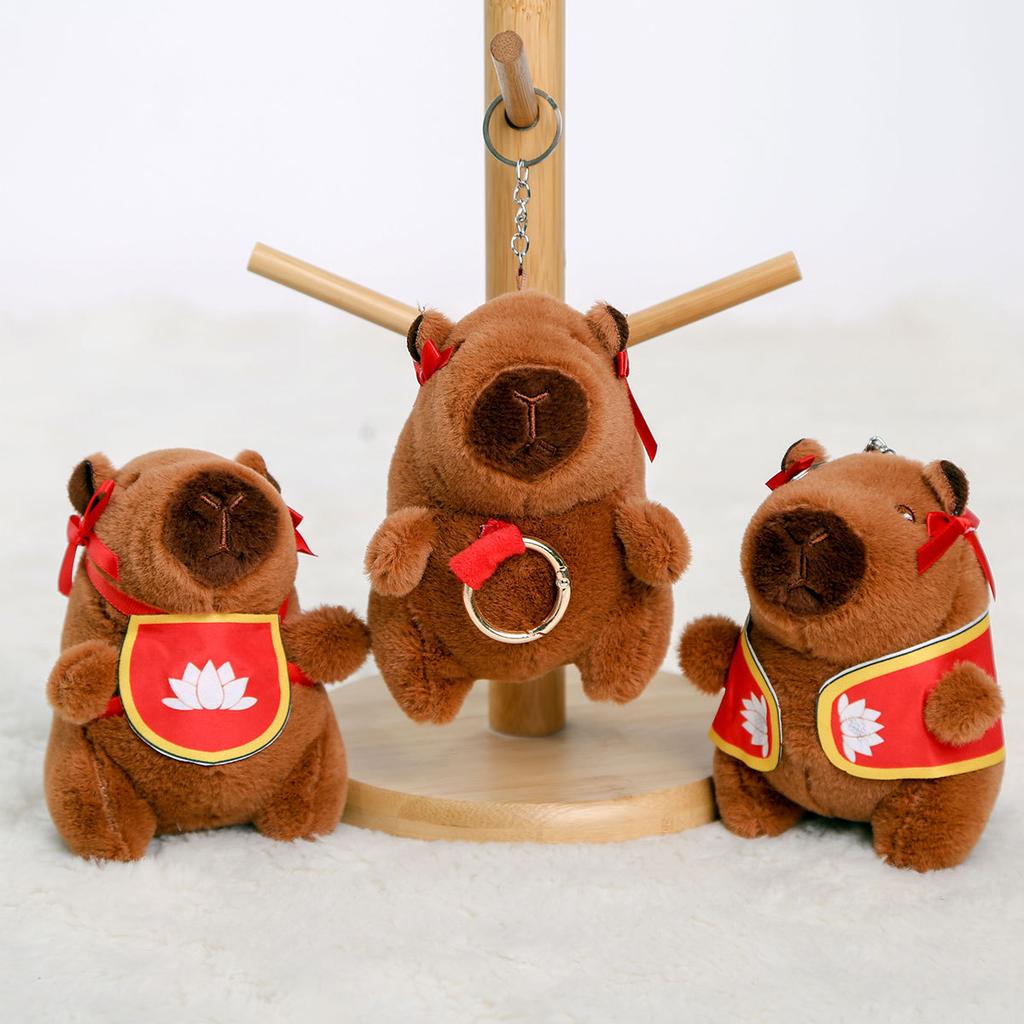 Кулон-брелок в виде куклы Лотос Капибара, кукла-тряпичная кукла капибара, плюшевая игрушка в подарок