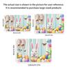 Easter Bunny and Egg Decorative Mat - 0.47inch Thick Flannel, Absorbent Non-Slip Floor Mat with Spring Butterfly Theme, Machine