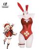 Christmas Bunny Girl Klee Cosplay Costume Genshin Impact Klee Bunny Costume Sexy Women Jumpsuit Klee Uniform Full Set
