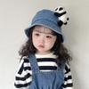Kids Hat Baby Bucket Hat Children's Denim Hat Cute Cartoon Panda Decoration Hat