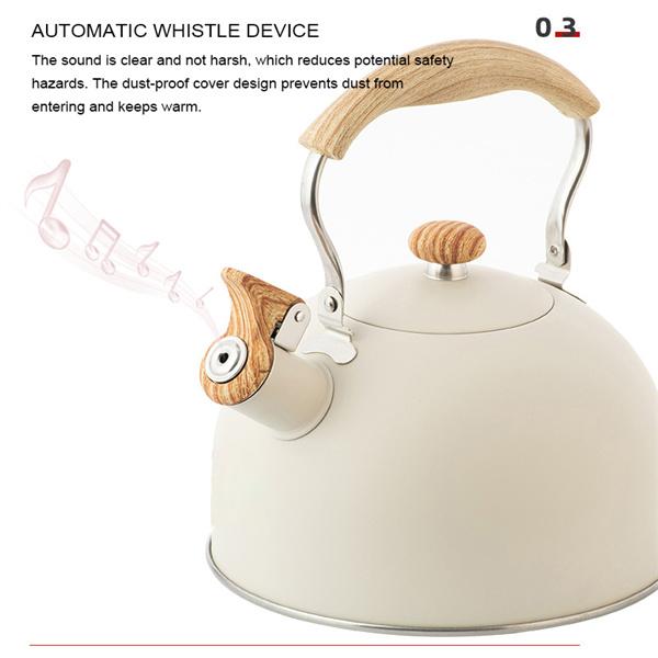 Чайник со свистком, чайник из нержавеющей стали с термостойкой ручкой для всех плит