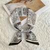 New Luxury Narrow Short Silk Scarf for Woman Skinny Scarves Paisley  Hairband Small Bag Tie Hangbag Handle Ribbon Kerchief