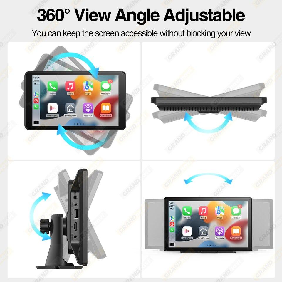 Универсальный 9-дюймовый автомобильный радиоприемник, мультимедийный видеоплеер, беспроводной CarPlay, Android Auto для VW Nissan Toyota, автомобильная аудиосистема, сенсорный экран