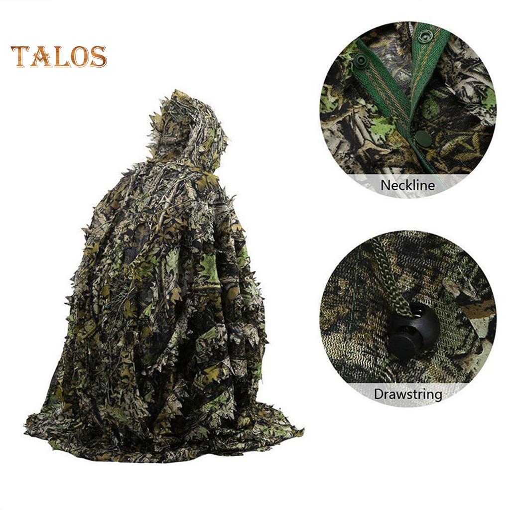 TE Hunting Clothes 3D Maple Leaf Sniper Coat Bionic Camouflage Clothing Jacket for Shooting