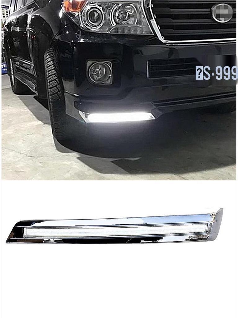 Передний бампер Toyota Land Cruiser Black Warrior 2012-2022 с 8 светодиодными дневными ходовыми огнями