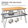 Camping Lightweight Table with Table Board & Bag Picnic Iron Mesh Desk Multifunctional Campfire Grill Table for Outdoor Barbecue
