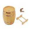 Pine Wine Barrel 750ml Wooden Barrel Keg for Storing Whiskey Wine Spirits Beer Liquor