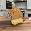 Разделочная доска из дерева в форме забавной лапы для кухни с пазом, 10,25" Д x 11" Ш Декоративная разделочная доска для колбасных изделий в форме забавной лапы
