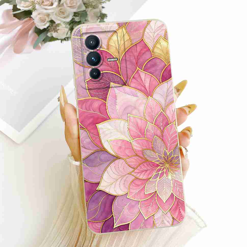 Cartoon Painted For vivo S12 Pro 5G V2163A Case Butterfly Cat Silicone Back Cover For Vivo S12 Pro s12 PRO 5G Phone Cases Bumper