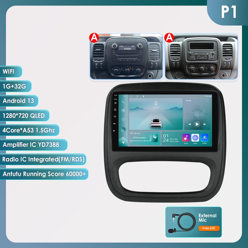 Hizpo 4G AI Voice Android Auto Radio для Renault Trafic 3 2014-2021 для Opel Vivaro B 2014-2018 Carplay Car Multimedia Intelligent Screen GPS 2din