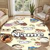 Custom Name Personalized Crayon Shin Print Round Rug, Versatile Home Decor Carpet, for Playroom, Apartment, Balcony, Entryway, Hallway Gift