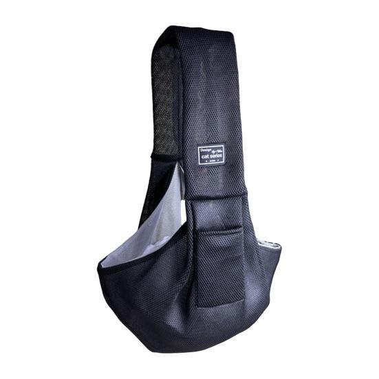 Pet Carrier Sling Breathable Crossbody Bag Puppy Carrier Purse Hand-Free Dog Sling Carrier with Storage Pockets for Small Dogs Cats