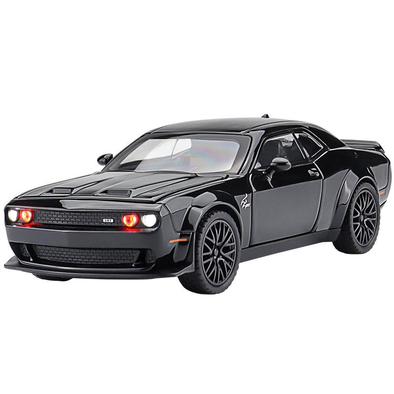 1/32 Dodge Challenger Helicat SRT сплав спортивная модель автомобиля литая металлическая игрушка модель автомобиля Muscle симуляция звук и свет детский подарок