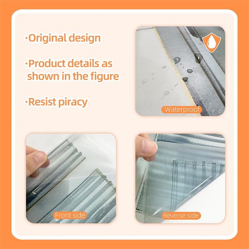 2 шт., наклейки на стену с изображением окна, без очков, 3D-декор для стен, отклеивающиеся и приклеивающиеся наклейки для гостиной, ванной комнаты