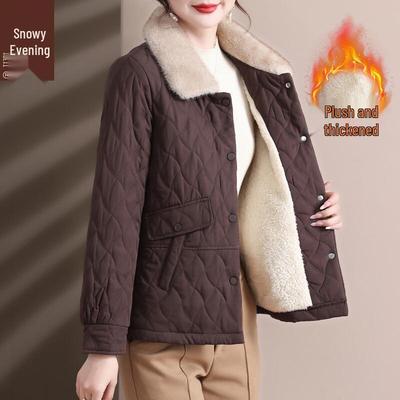 XUEXI Женская зимняя хлопковая куртка на флисовой подкладке