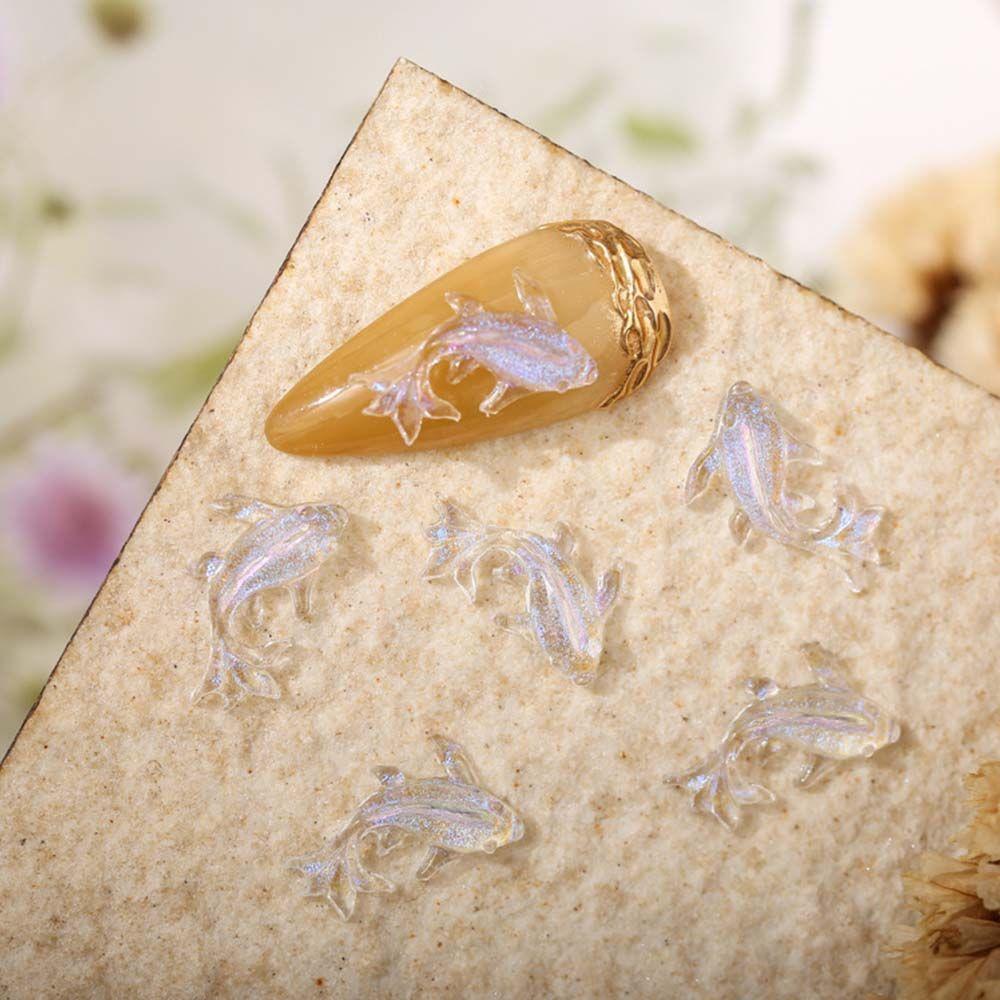 Manicure Fish Nail Rhinestones Goldfish Nail Charms Nail Art Decoration Crystal Nail Jewelry