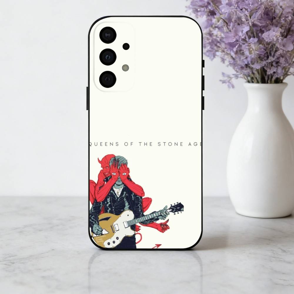 Rock Q-Queens of the S-Stone Age phone Case For Samsung Galaxy A73,A72,A71,A70,A53,A52,A51,Others Soft Black Shell