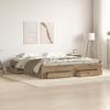 Beds with Drawers vidaXL Artisan Oak 180x200 Cm Engineered Wood 3333961