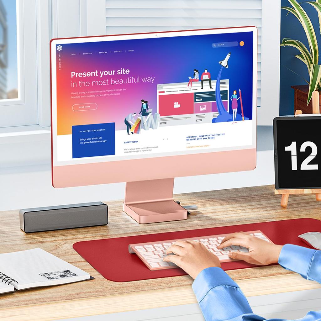 Minisopuru USB C Hub для iMac 24 дюйма iMac USB Hub поддерживает NVMe iMac Аксессуары для iMac iMac USB-адаптер с USB C USB A SSD 2021/2023, M.2 SSD,