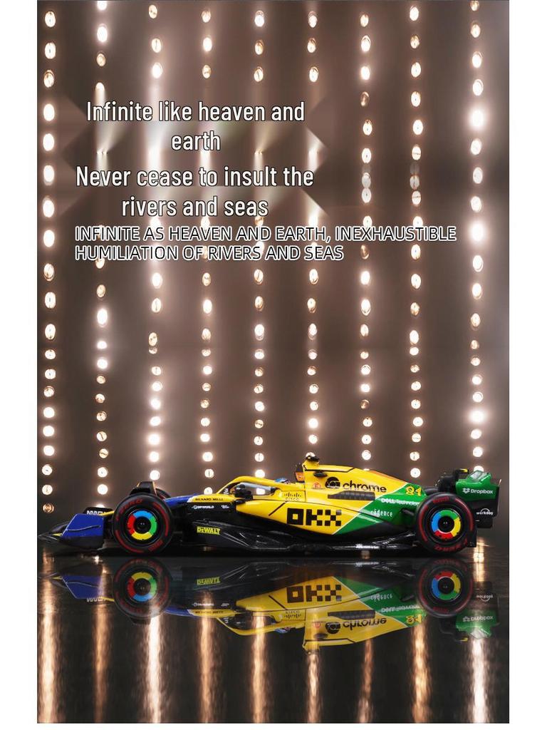 Ббураго 1:43 McLaren MCL38 2024 Гонка Формулы-1 Монако Модель сплавной машины