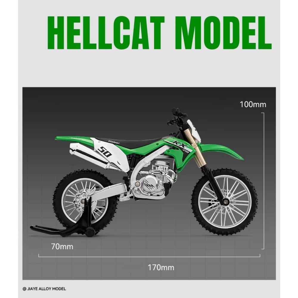 1/12 Scale Kawasaki KX450 Alloy Sports Motorcycle Model Diecast Metal Road Mountain Off-road Motorcycle Model Simulation Kids Toy Gift