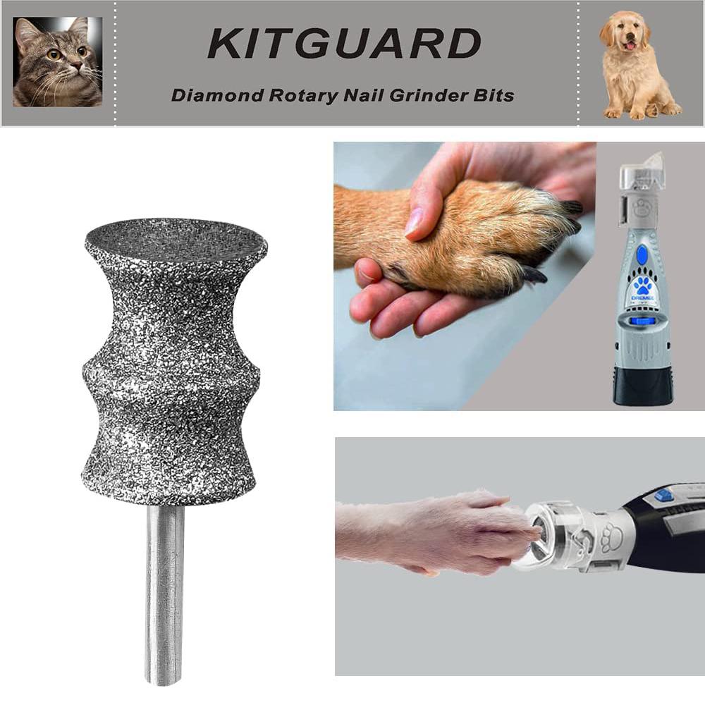 2 шт. Насадки для когтеточки для собак, алмазная вращающаяся насадка для ухода за когтями собак и домашних животных