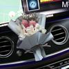 Dried Flower Car Air Freshener Car Air Outlet Aromatherapy For Girls Bouquet Auto Vent Clip Car Accessories Car Decoration