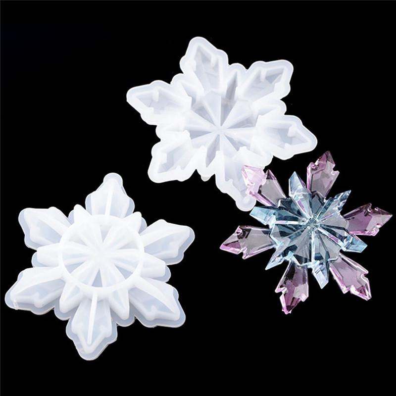 5 шт./компл., украшения в виде снежинок, подвески, форма для эпоксидной смолы, серьги, ожерелье, брелок, силиконовая форма, сделай сам, рождественские формы, инструменты для литья ювелирных изделий