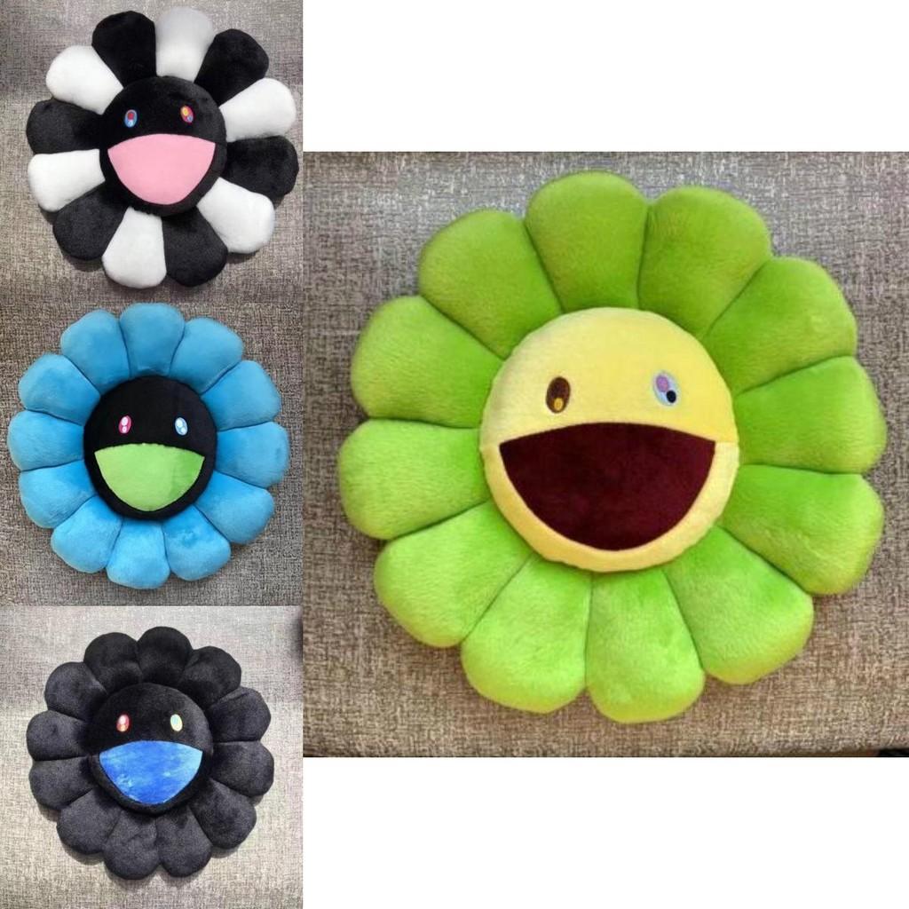 Разноцветная 40 см Подушка Плюшевая Радужный Цветок Такаси Мураками С Улыбающимися Лицами