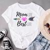 Graphic Tee Short Sleeve Flower Mom Mother Trend 90s Lovely Trend Cute Summer Top Print Ladies Female T Clothing Casual Women's Fashion T-shirt
