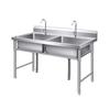 Luogang Stainless Steel Double Basin Sink with Stand