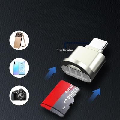 1 шт. Картридер для мобильных карт USB 3.1 Type-C TF из цинкового сплава для ноутбука Xiaomi, многофункциональный OTG картридер