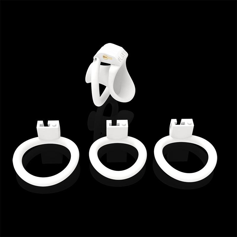 Swirl Negative Chastity Cage Comfortable Restraint Chastity Lock Sissy Chastity Device with 4 Rings SM Sexy Toys for Gay Couple
