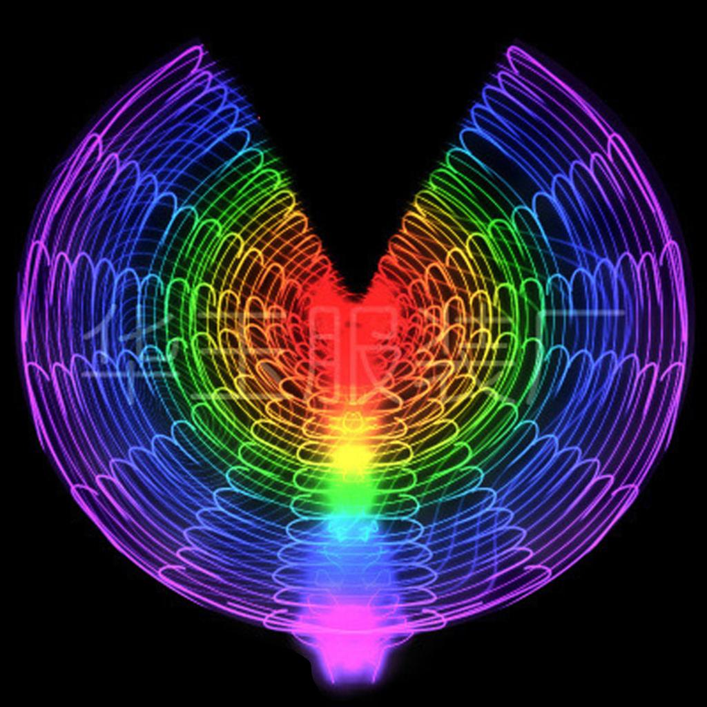 LED Butterfly Wing Illuminated Adult Dance Luminous Glowing Light Up Party Costumes Multicolored