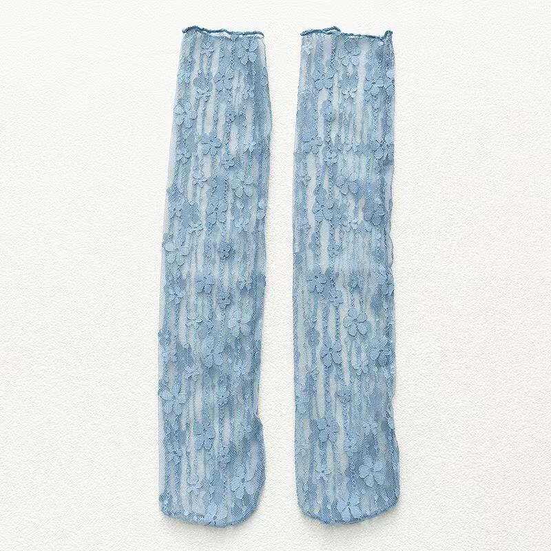 Женские носки Harajuku Ladies Breathable Transparent Floral Ladies Flower Ladies Sweet Mesh Fishnet Socks Soft Funny Socks Hosiery